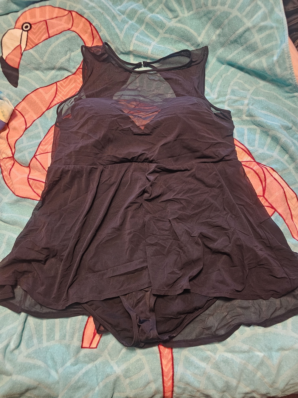 torrid Black Mesh Swimdress